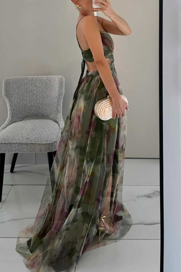 Sleeveless Wedding Dress with Deep V-Neck for Women | Maxi