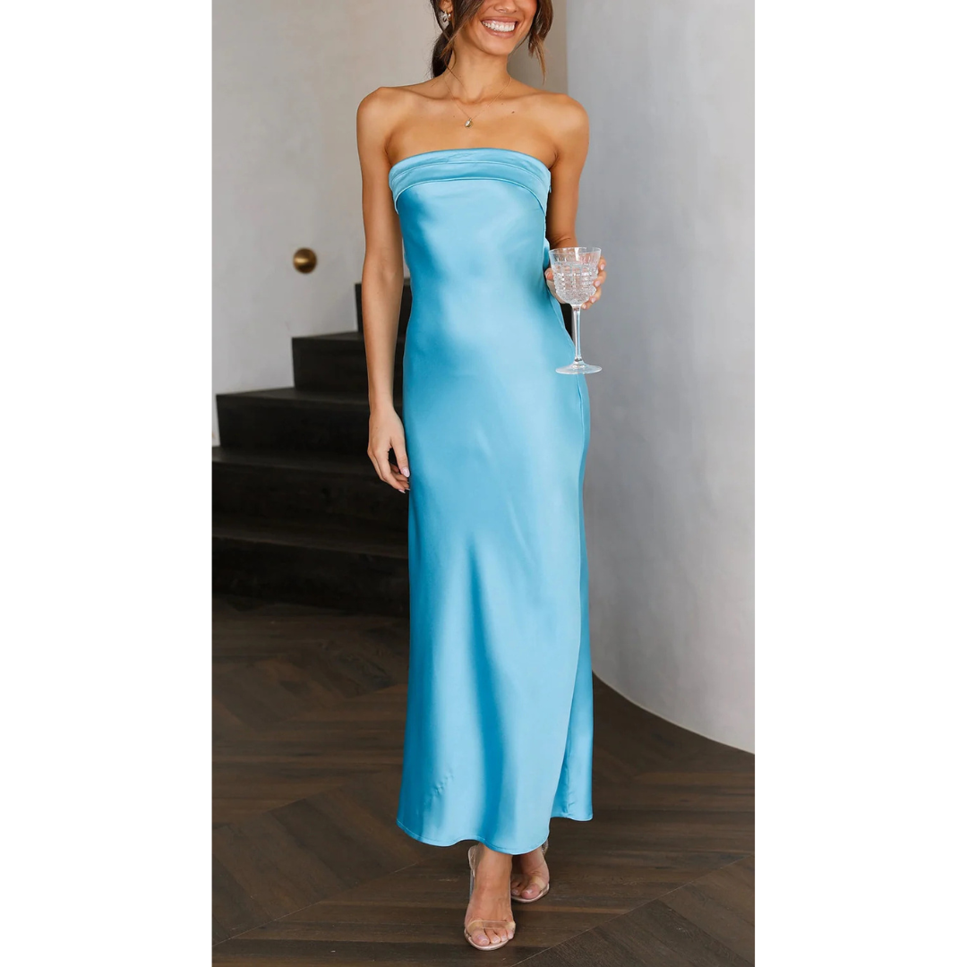 Robe Élégante Sans Bretelles pour Femmes | Maxi