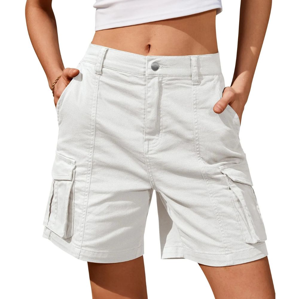 Shorts Cargo Longs Femmes Taille Basse