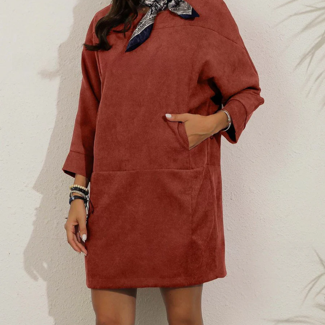 Winter dress for women, loose and warm fit | Midi