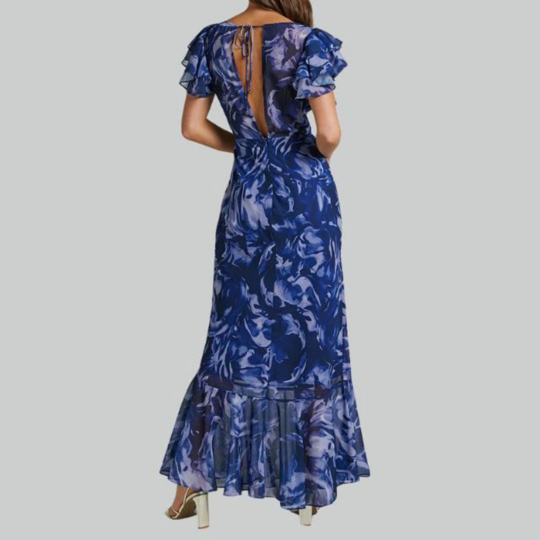 Ezrika | Women's Maxi Dress with Ruffles