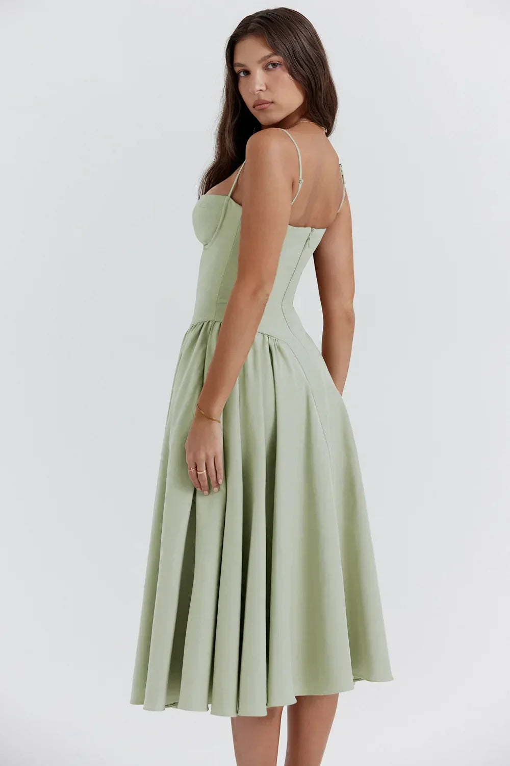 Jutte | Robe mi-longue sans manches pour femmes
