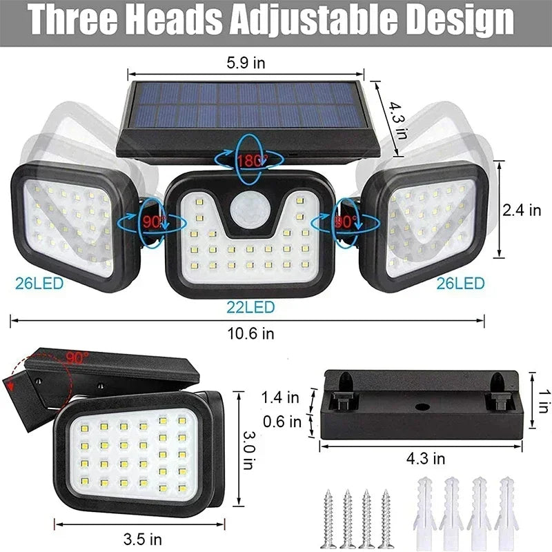 Lampe Solaire à Détection de Mouvement pour Usage Extérieur