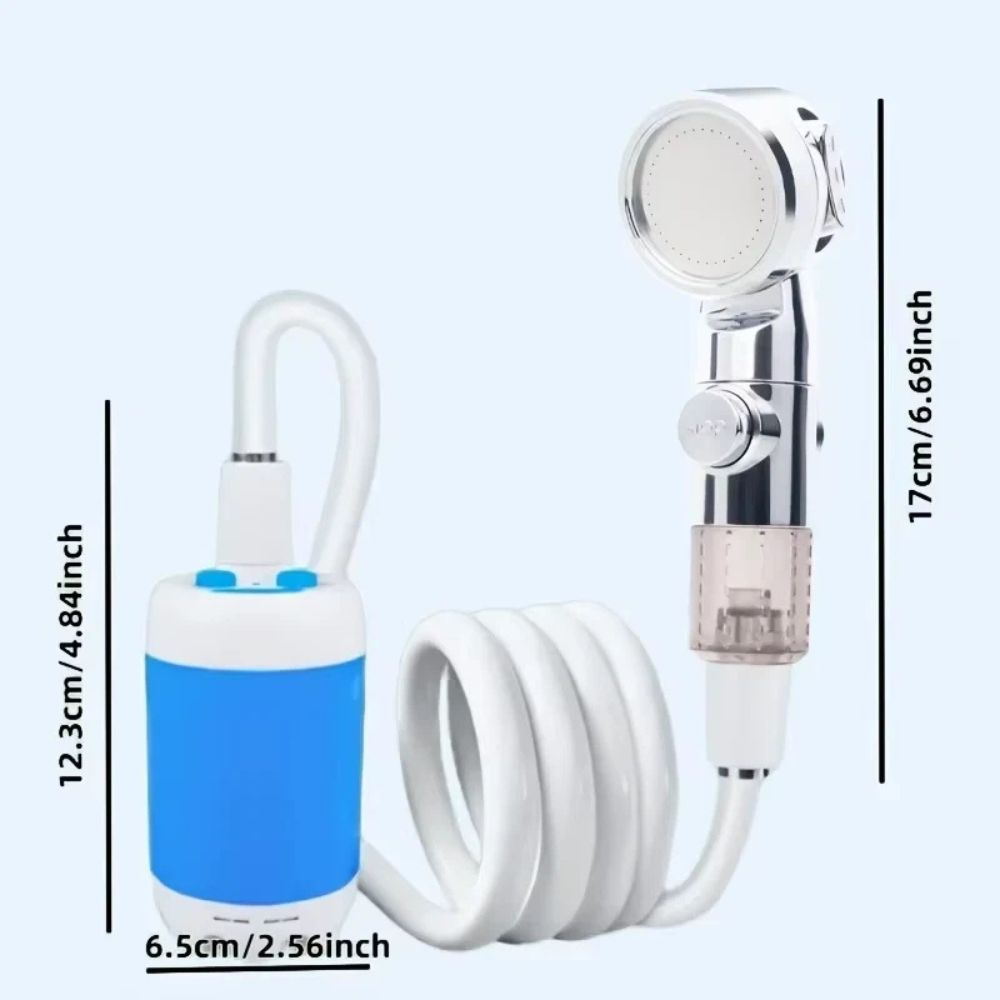 Tête de Douche Portable à Pompe à Eau Rechargeable par USB