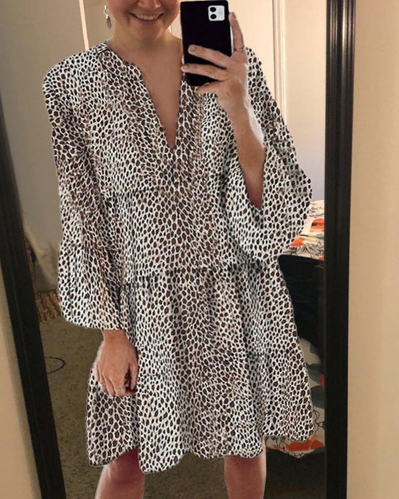 Ruby | Robe femme mi-longue léopard