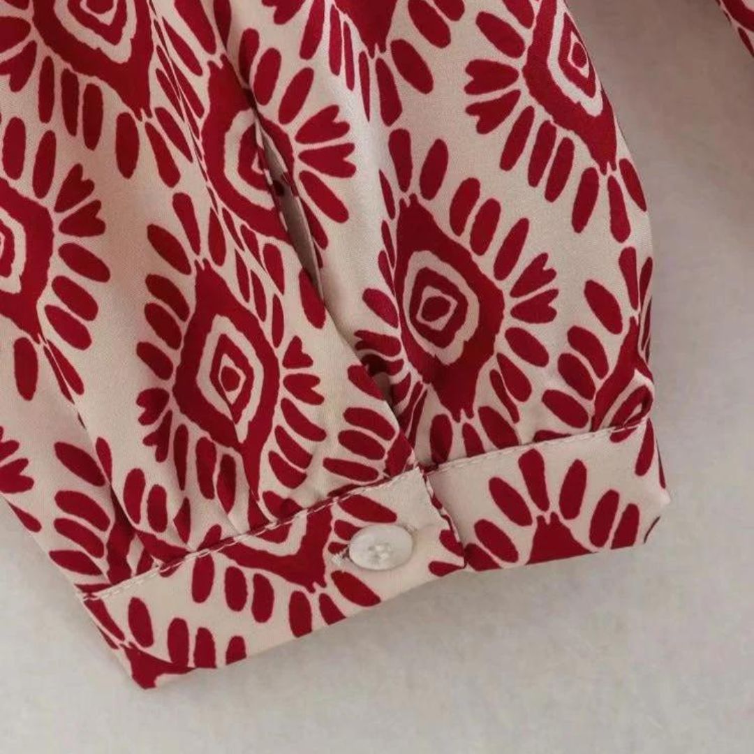 Ottilia | Robe à manches longues avec motif géométrique