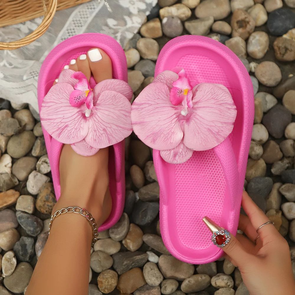 Tongs d'été tropicales pour femmes
