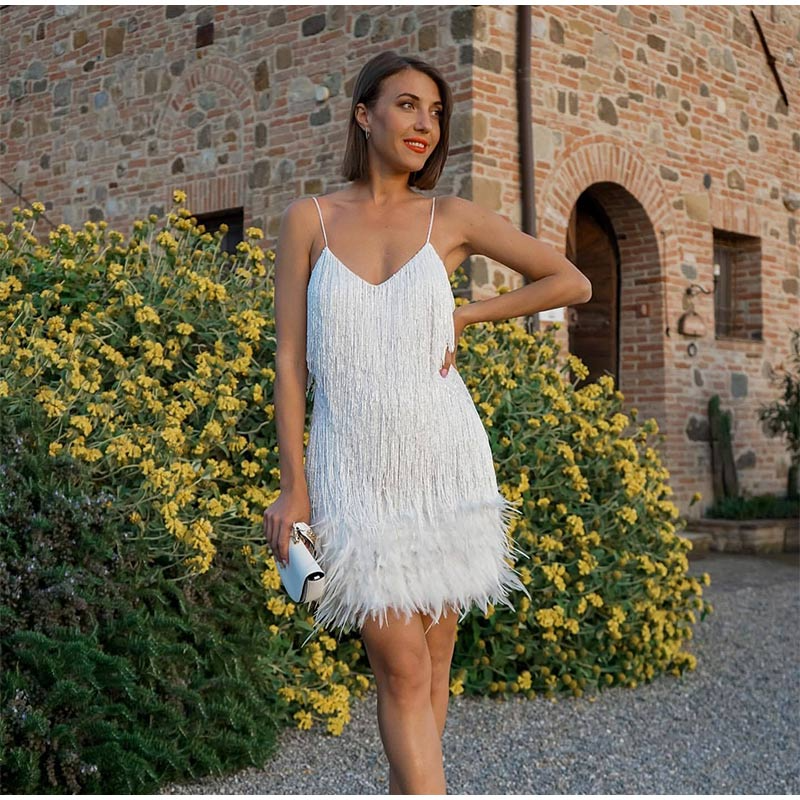 Callista | Robe à Franges et Paillettes pour Femmes