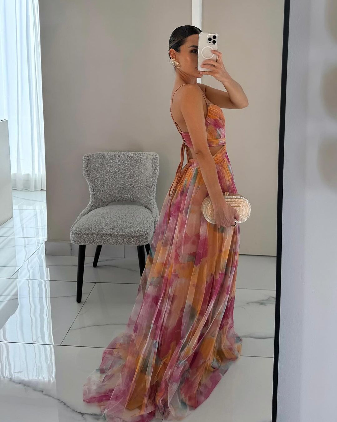 Sleeveless Wedding Dress with Deep V-Neck for Women | Maxi