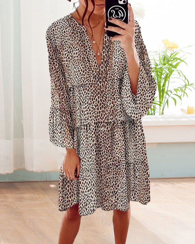 Ruby | Robe femme mi-longue léopard