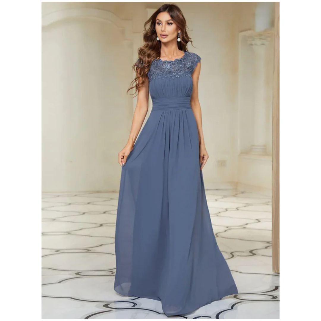 Robe Femme avec Manches Plissées | Maxi