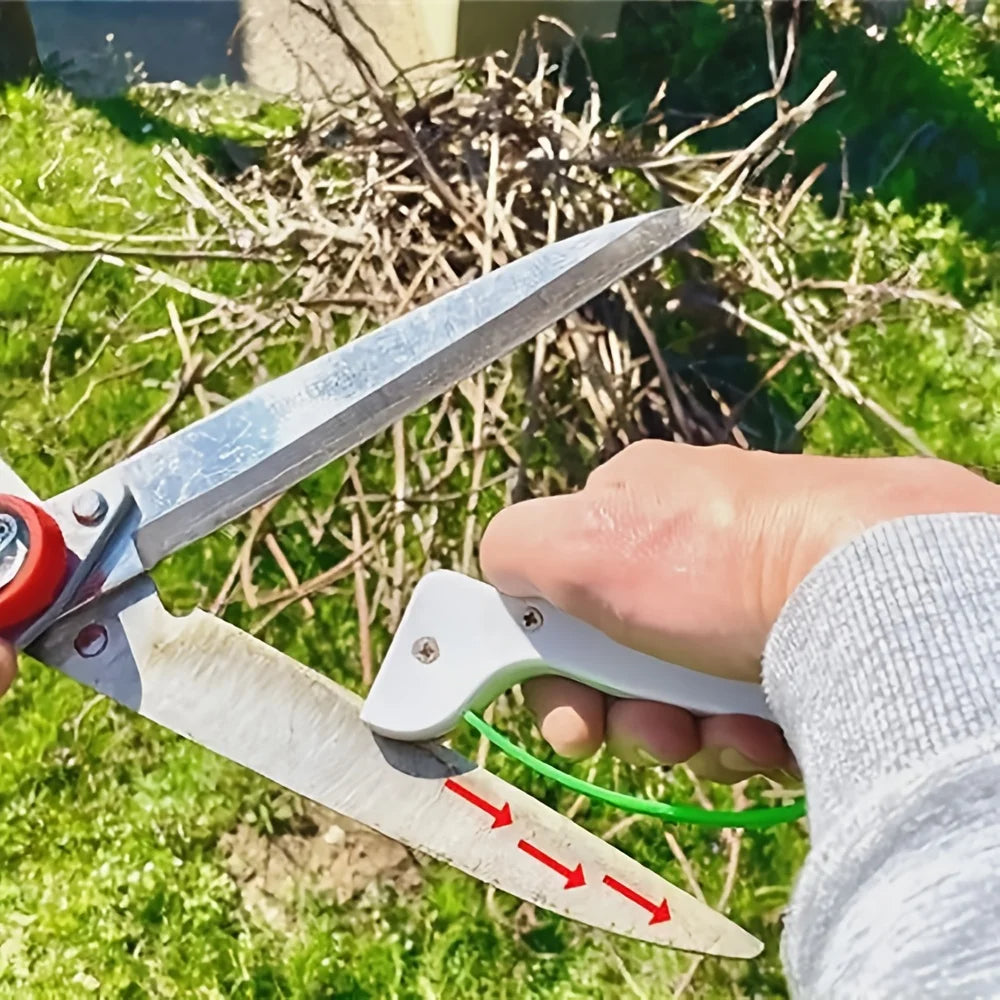Aiguiseur de Couteaux Manuel Compact pour Outils de Cuisine et de Jardin
