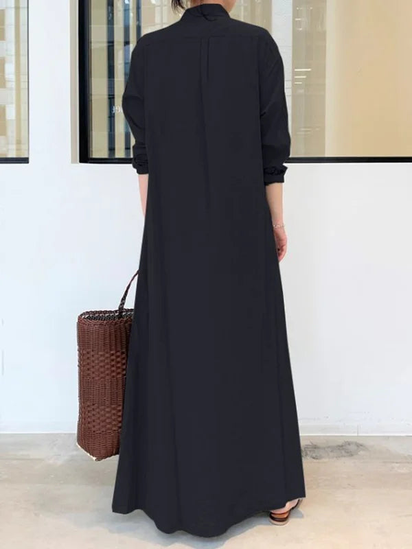 Stellania | Robe Maxi Femme Couleur Unie