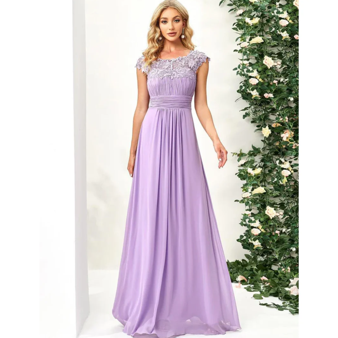 Robe Femme avec Manches Plissées | Maxi