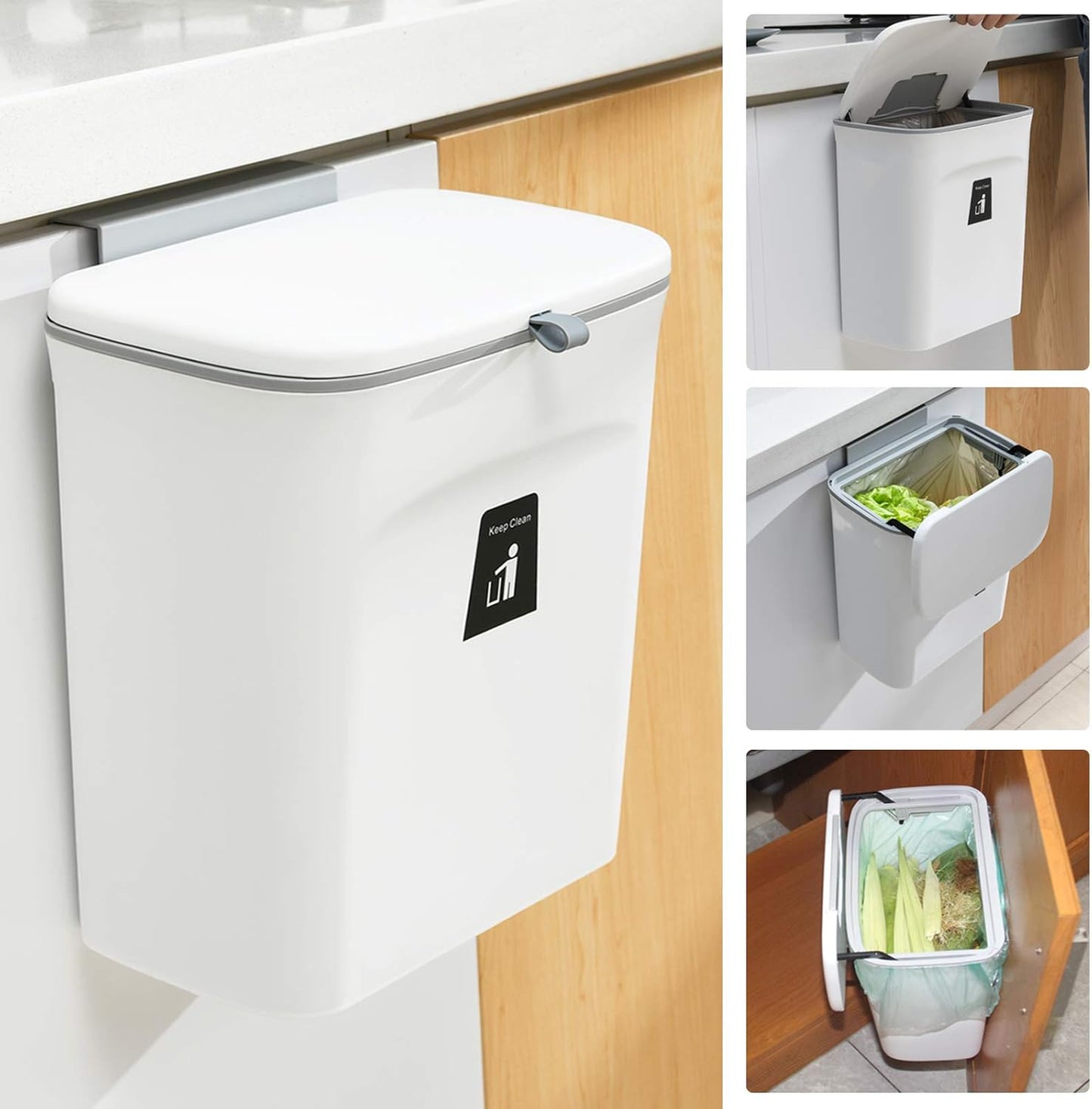 Bac à compost de 2,4 gallons pour plan de travail ou sous l'évier