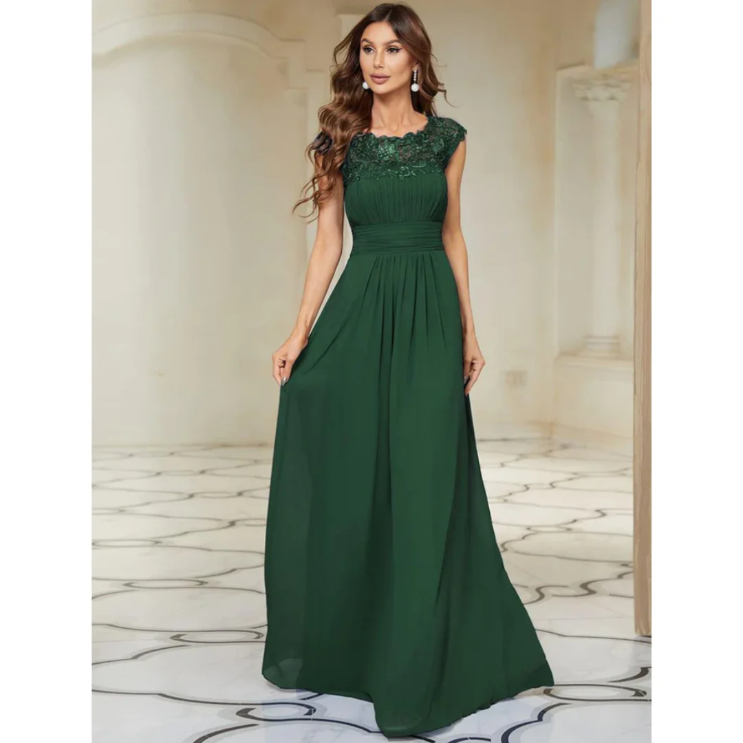 Robe Femme avec Manches Plissées | Maxi