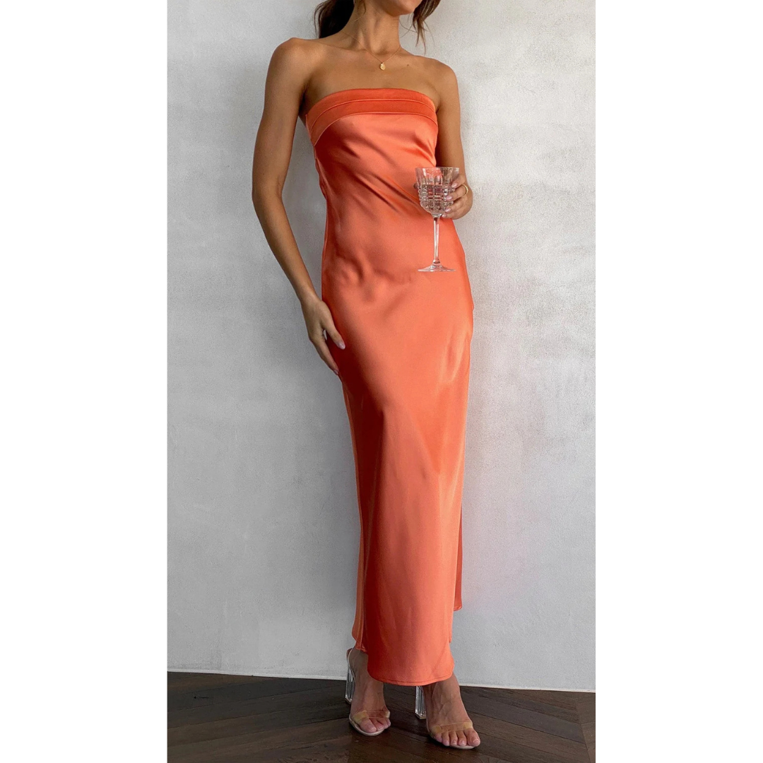 Robe Élégante Sans Bretelles pour Femmes | Maxi