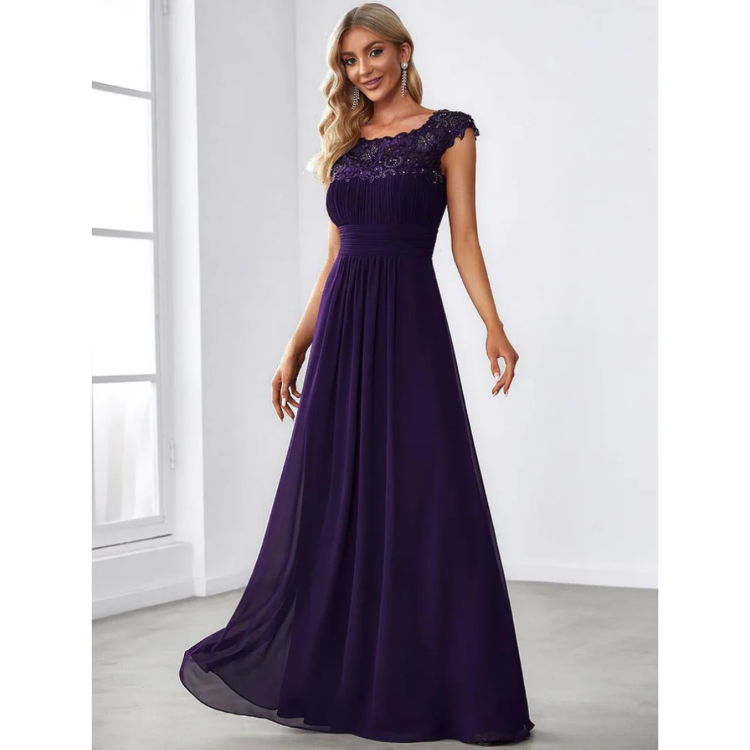 Robe Femme avec Manches Plissées | Maxi