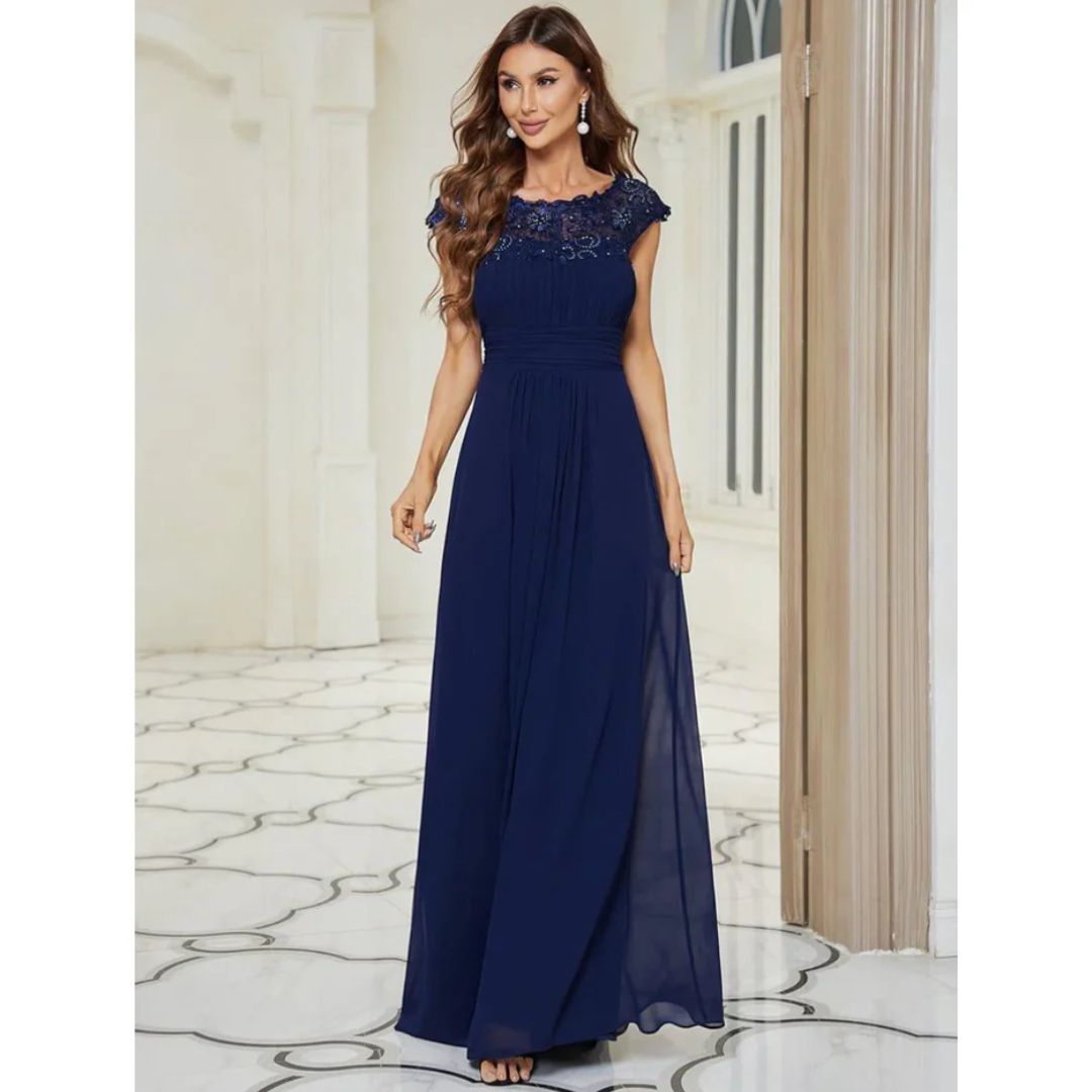 Robe Femme avec Manches Plissées | Maxi