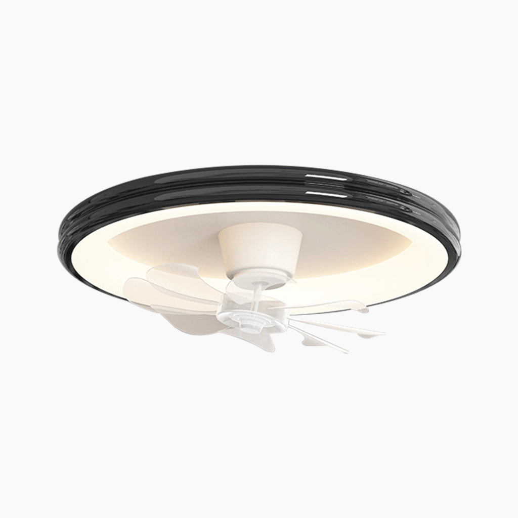 Ventilateur de plafond avec lumière LED claire, montage encastré, crème, 5 couleurs