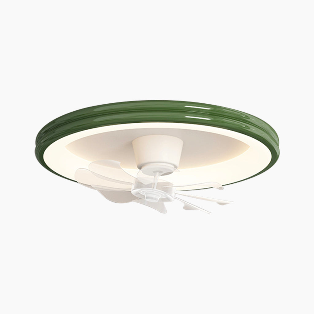 Ventilateur de plafond avec lumière LED claire, montage encastré, crème, 5 couleurs