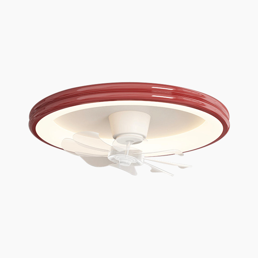 Ventilateur de plafond avec lumière LED claire, montage encastré, crème, 5 couleurs