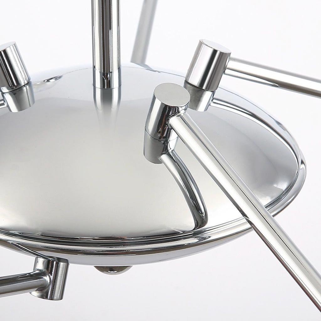 Suspension en verre en fer nordique, chrome