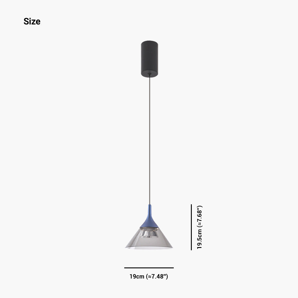 Suspension Hanglamparmatuur Moderne Minimaliste Cône, Aluminium & Acryl