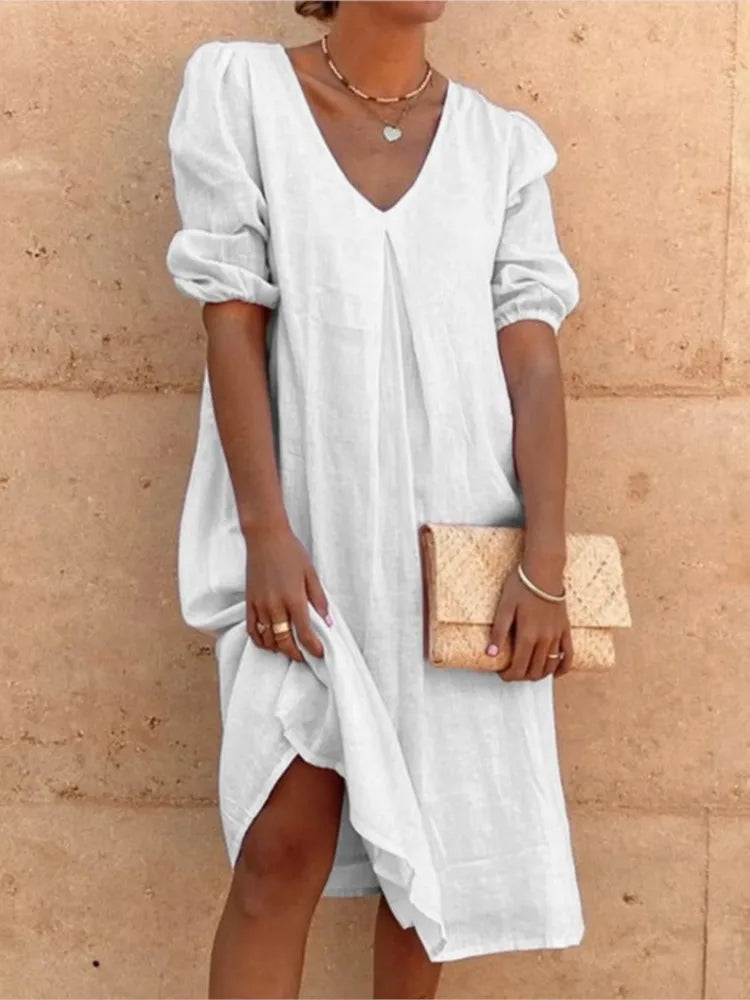 Fanny | Robe midi décontractée élégante pour femmes