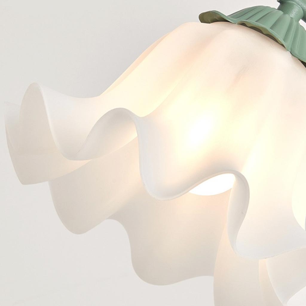 Lampe sur pied crème acrylique fleur muguet, 3 couleurs