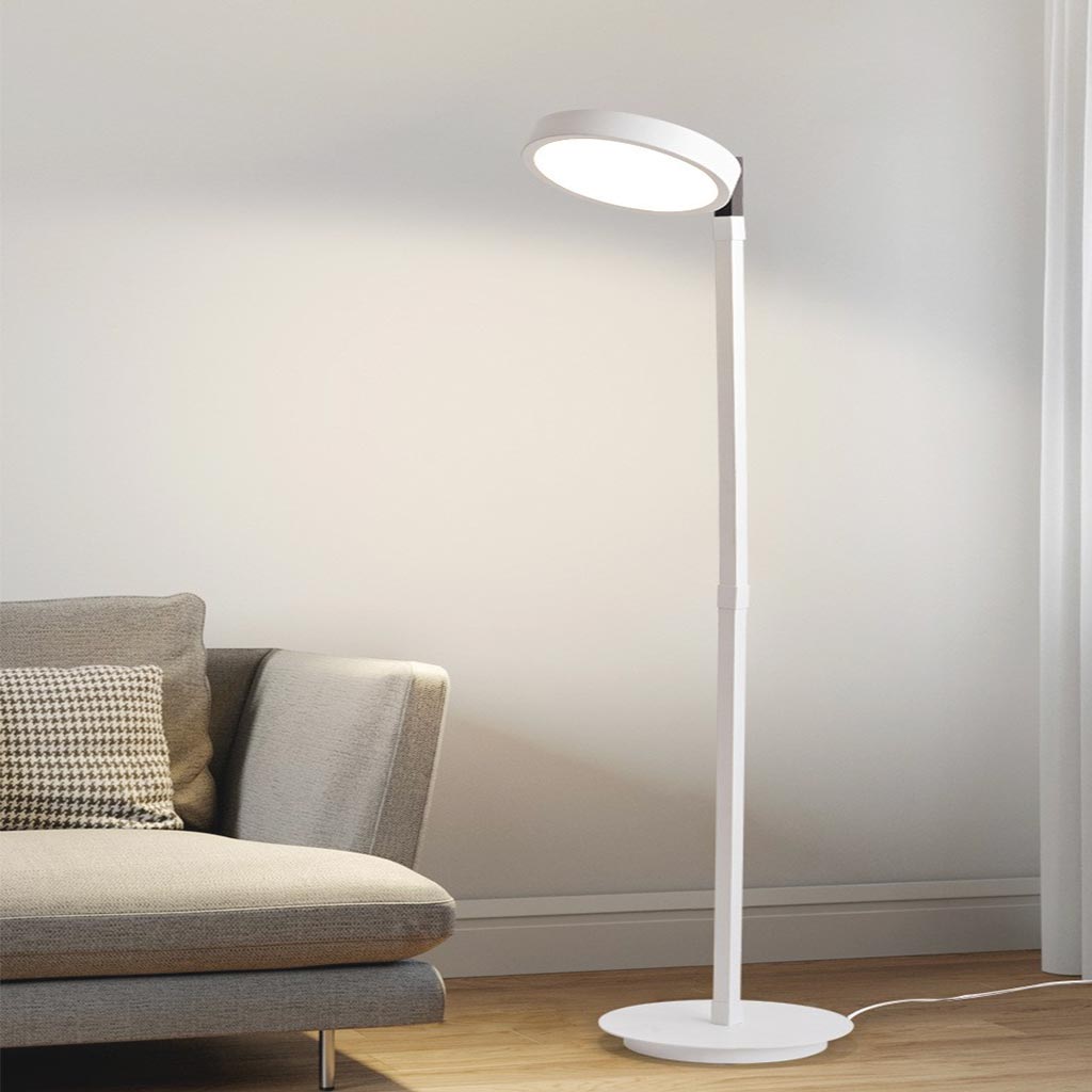 Lampadaire Dimmable Réglable LED Minimaliste, Blanc