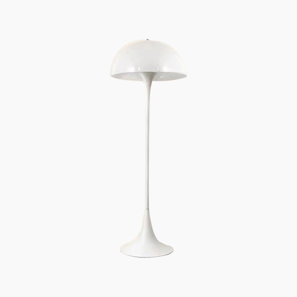 Lampe sur pied moderne simple en acrylique en forme de champignon, blanche