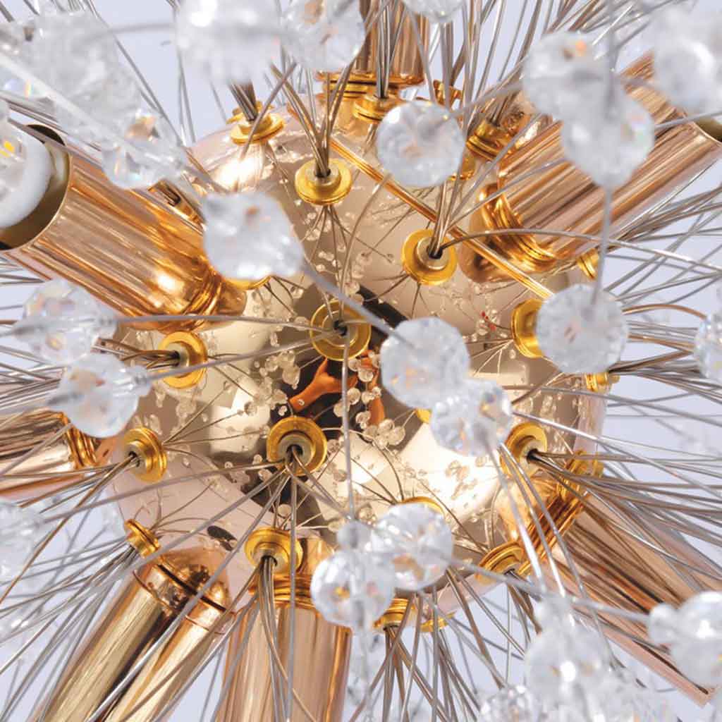 Lampadaire magnifique en cristal Pissenlit, or / argent