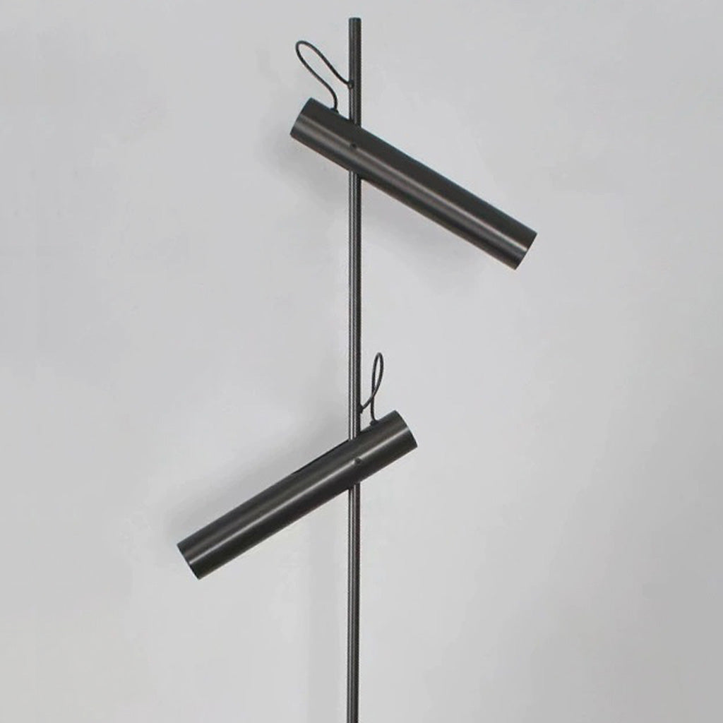 Lampe sur pied minimaliste avec projecteurs réglables, noir
