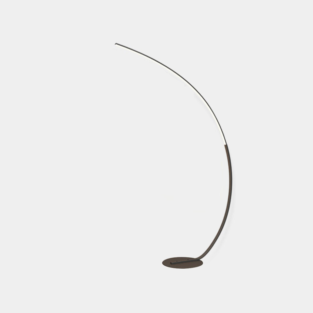 Lampe sur pied arc minimaliste LED dimmable, noir / blanc