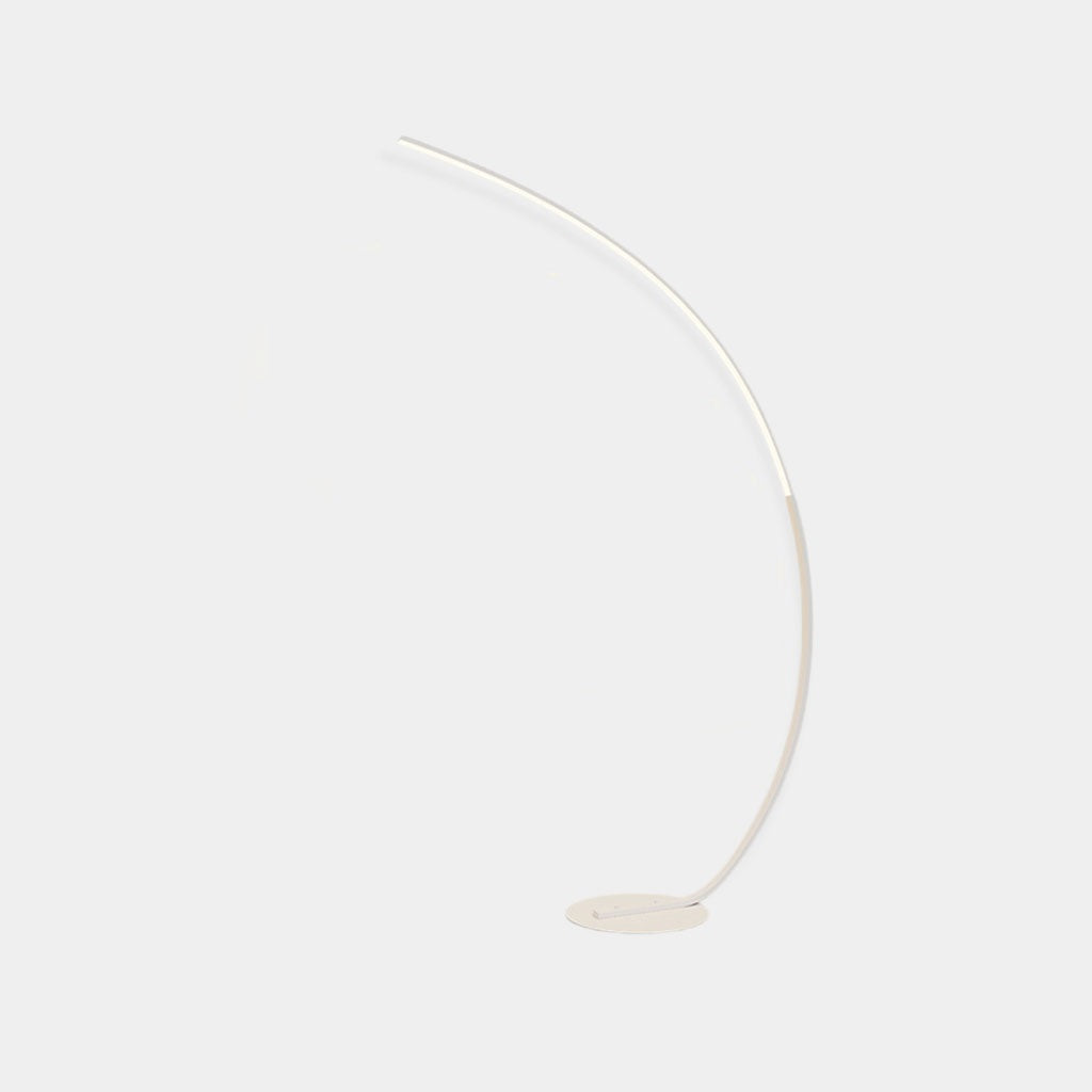 Lampe sur pied arc minimaliste LED dimmable, noir / blanc