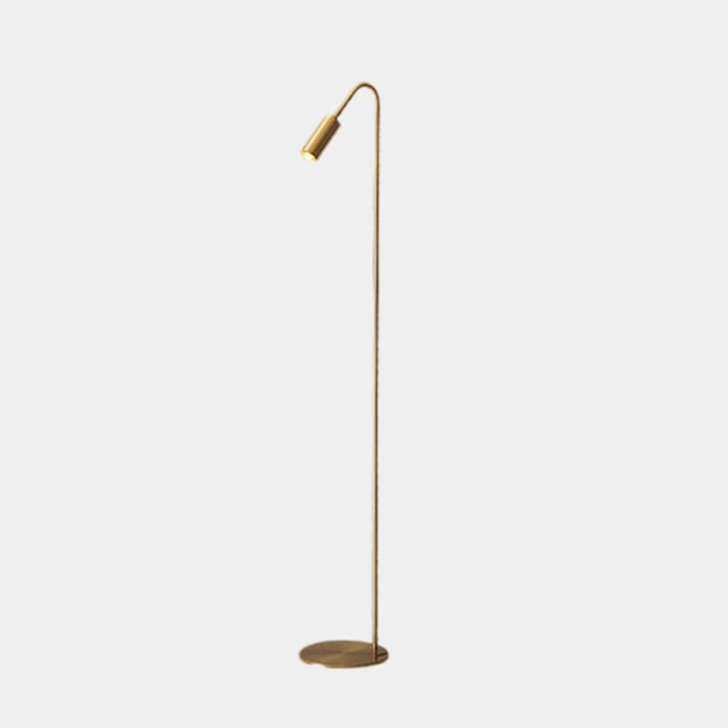 Lampe sur pied Minimaliste en cuivre avec projecteurs LED, noir / or