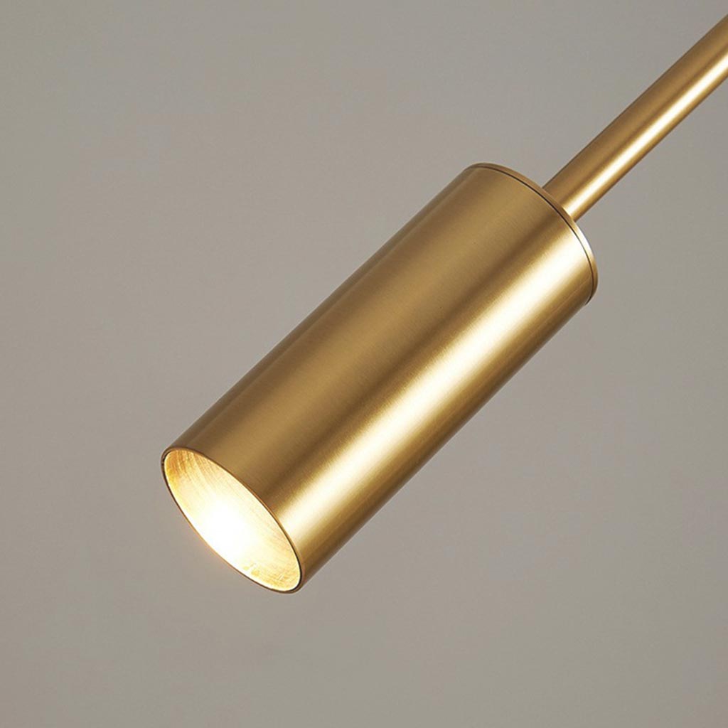 Lampe sur pied Minimaliste en cuivre avec projecteurs LED, noir / or