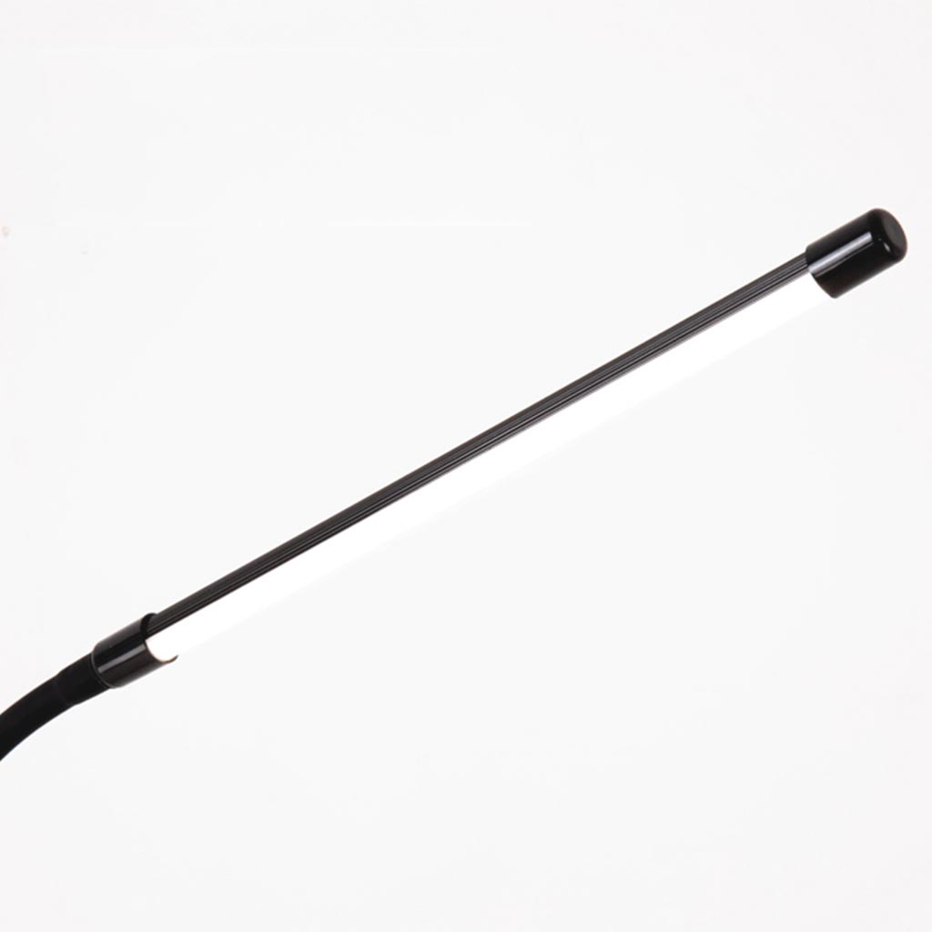 Lampe sur pied minimaliste slim LED dimmable pour étude, noir
