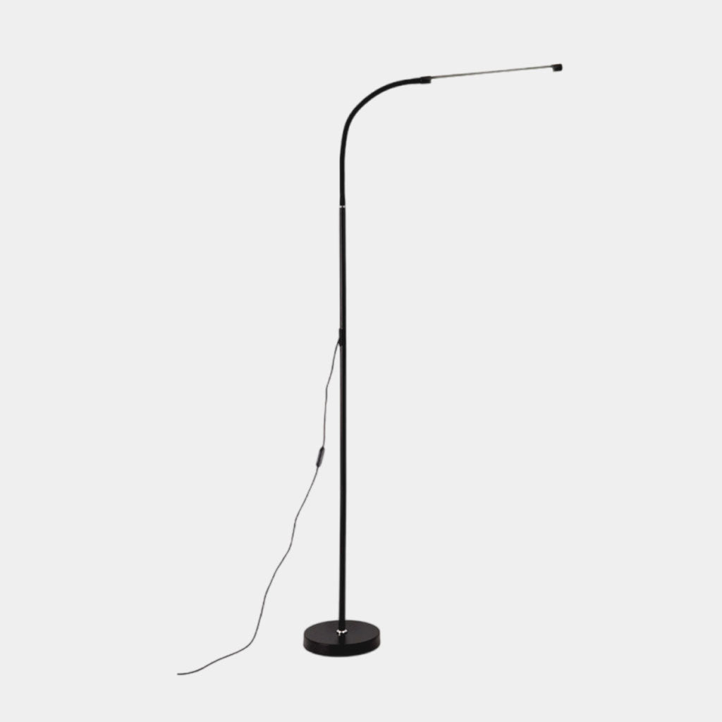 Lampe sur pied minimaliste slim LED dimmable pour étude, noir