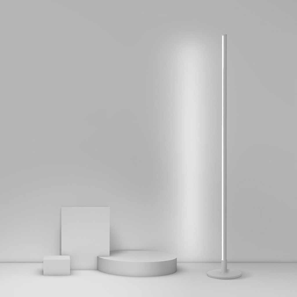 Lampadaire minimaliste, linéaire et dimmable LED, noir / blanc