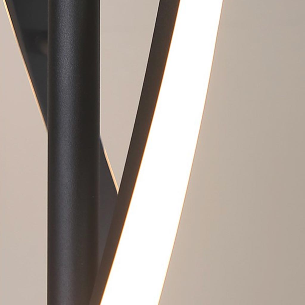 Lampe sur pied LED en spirale minimaliste, noir / blanc