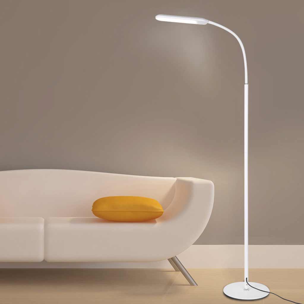 Lampadaire moderne en arc dimmable LED, noir / blanc