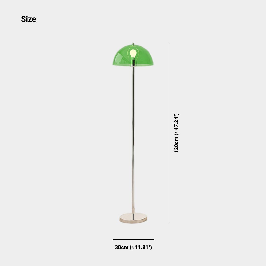 Lampe sur pied en acrylique du Nord avec dôme Madelmeer