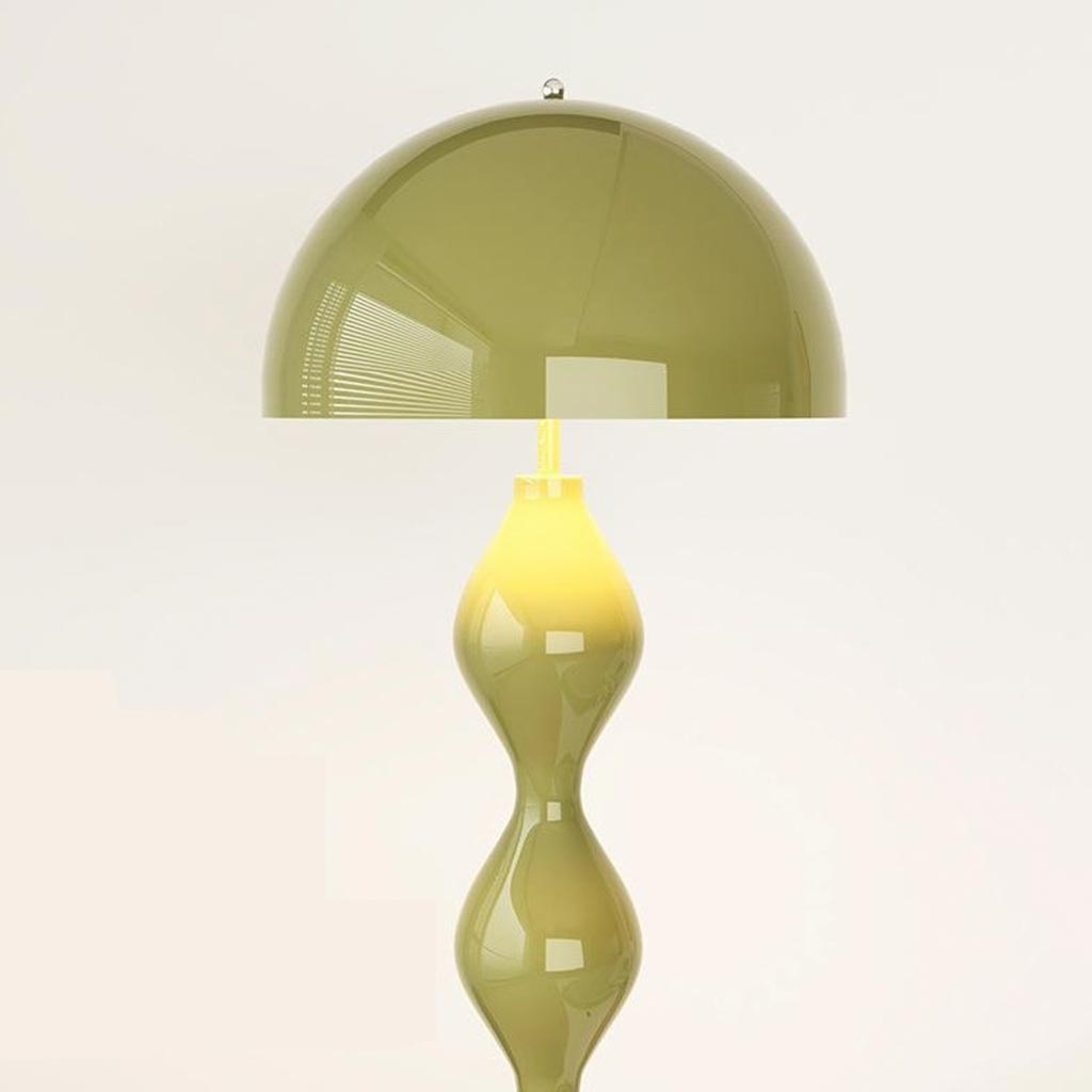 Lampe sur pied en fer unique en forme de calebasse Champignon Multicolore