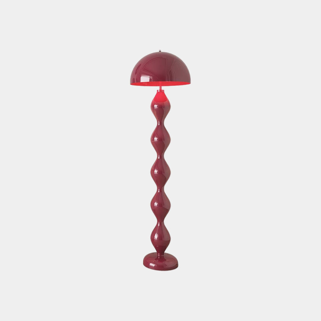 Lampe sur pied en fer unique en forme de calebasse Champignon Multicolore