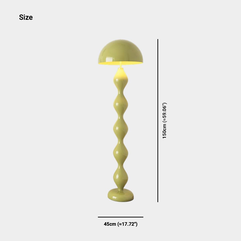 Lampe sur pied en fer unique en forme de calebasse Champignon Multicolore