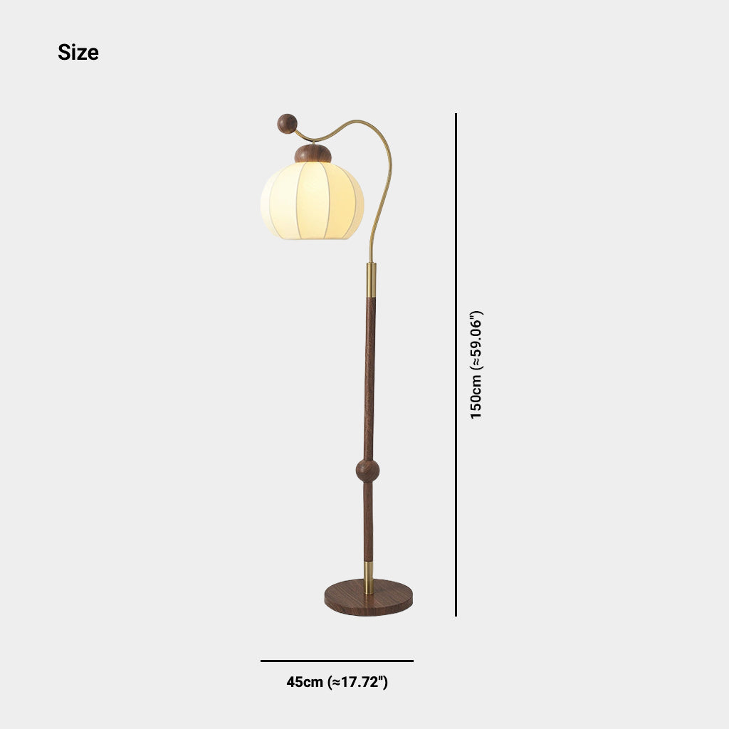 Lampe de table / lampe sur pied vintage avec abat-jour en tissu
