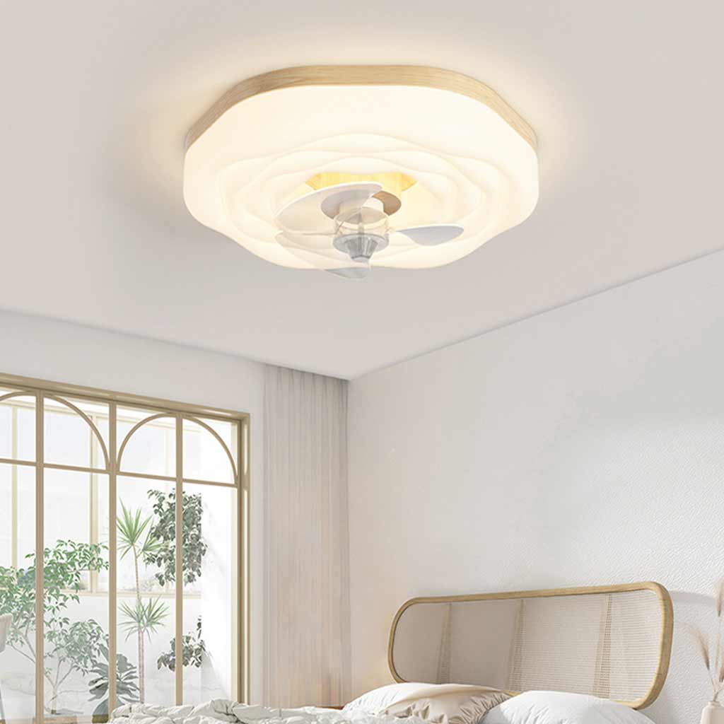 Ventilateur de plafond à montage encastré Nordic Rose, 3 pales