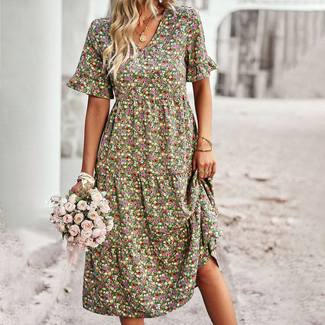 Ebba | Robe Midi Florale Femme